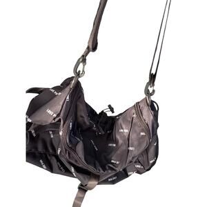 Victoria Secret VS Pink CONVERTIBLE Duffle Bag Backpack Charcoal Gray Black Logo